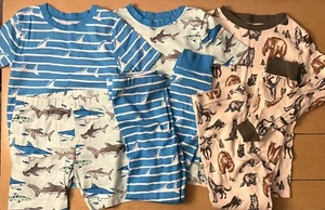 Members Mark Jungen Pyjamas Paket Größe 6 (3 Sets) Hai Bär Wald Hosen Shorts - Bild 1 von 24