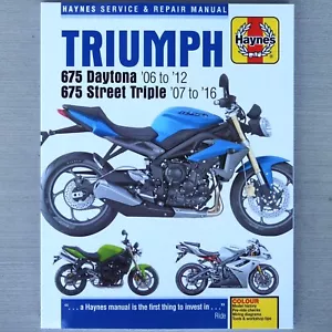 2006-2016 Triumph 675 Street Triple Daytona HAYNES SERVICE & REPAIR MANUAL 4876 - Picture 1 of 3