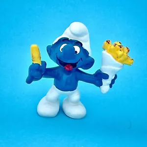 Smurfs French Fries Smurf 20131 Figure Vintage 1980s French Fry Smurf Figurine - Picture 1 of 8