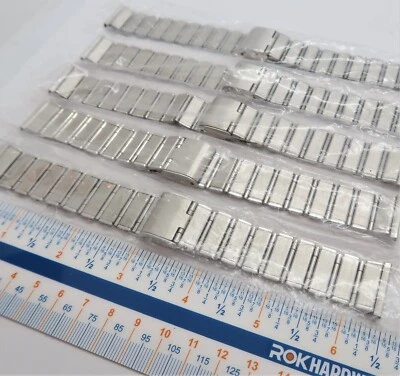 (5) HADLEY ROMA, Acero Inoxidable 20mm Ajuste, LOTE DE 5 CORREAS DE RELOJ PARA HOMBRE, B20-26 Foto 1 de 4