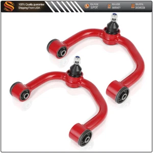 Fits 2004-2019 Ford F-150 2-4" Lift Red Adjustable Front Upper Control Arms - Picture 1 of 10