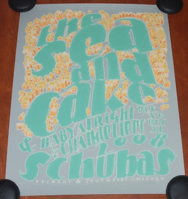 Jay Ryan Art Print Cake Poster Chicago 2008 New Year Eve Run Silkscreen S/# 300 - Image 1 of 4