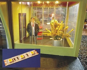 LED Hausbeleuchtung in WARMWEISS für N / H0 / Slorcar / Rennbahn Gebäude    7190 - Bild 1 von 11