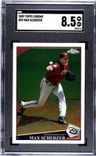 2009 Topps Chrome Max Scherzer #69 Refractor SGC 8.5 NM/MT+