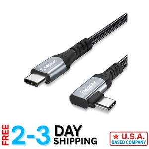3ft USB-C Fast Charge Cable, 100W PD, 90-Degree Design for Max Compatibility - Picture 1 of 8