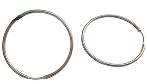 ORECCHINI A CERCHIO IN ARGENTO 925 MILLESIMI - 925 STERLING SILVER EARRINGS - Imagen 1 de 1
