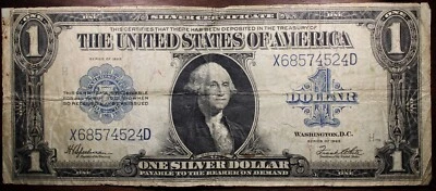 1923 Silver Certificate Large Size Note Speelman White Low Grade P115 - Image 1 of 2