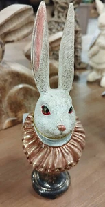 Clayre & Eef Osterdeko Büste Kaninchen mit Krampe 7x6x21cm - Bild 1 von 1