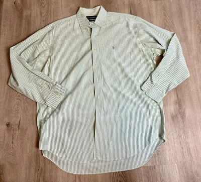 Camisa de golf Ralph Lauren para hombre grande inclinada manga larga a rayas con botones Foto 1 de 4