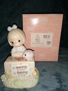 2001 Precious Moments "A Penny A Kiss, A Penny a Hug" Figurine - #101234 - Picture 1 of 5