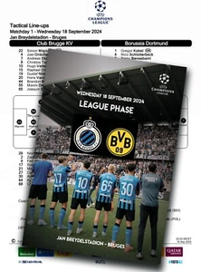 BRUGGE Belgien v BORUSSIEN Dortmund Deutschland 2024 CHL FAN 12 Seiten + OFFIZIELLE LU - Bild 1 von 2