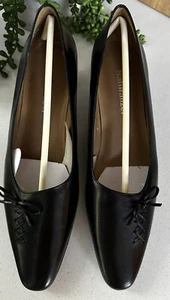 Naturalizer Women Black Leather Closed Toe Shoes SZ 8 AA BNWT Business Career - Picture 1 of 6