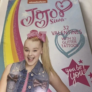 Jojo Siwa Valentines Day Classroom Exchange Cards 32 Count Stickers Hallmark - Picture 1 of 10