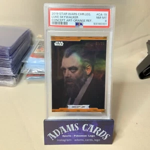 2019 Topps StarWars Chrome Legacy Orange Refractor 1/25 Luke Skywalker Pop 1 PSA - Picture 1 of 3