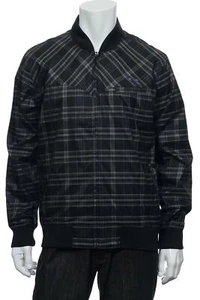 Oakley Black Plaid Coat L $90 - Picture 1 of 4