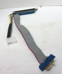 PCI Express PCIe 16X Riser Card Ribbon Extend Cable + Molex Power Capacity Filter - Bild 1 von 6