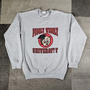 Piggy Wiggly University Sweatshirt Adult Size S Gray Supermarket Uniform Promo - Picture 1 of 7