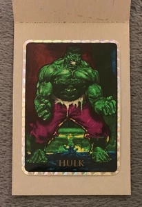 1992 MARVEL MASTERPIECES HULK #32 PRISM VENDING MACHINE STICKER COMIC CARD - Picture 1 of 3