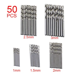 50X Titan HSS Spiralbohrer 1-3mm Werkzeug Set Metallbohrer Cobaltbohrer Bohrer ` - Bild 1 von 19
