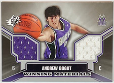2005-06 Upper Deck SPX Winning Materials Andrew Bogut RC GU Relic WM-AB