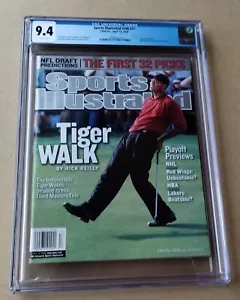  2002 Tiger Woods Sports Illustrated Cover CGC 9.4 ~ Third Masters Championship  - Picture 1 of 2