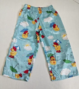 Nick & Nora Kids Satin Pajama Pants Bottoms Rubber Duck Sz 6/6x Ducky Girls - Picture 1 of 11