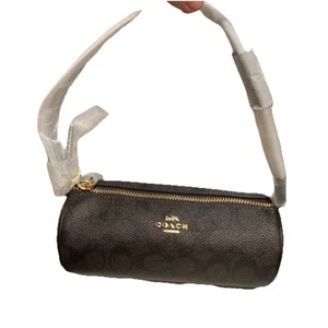 Coach Nolita Barrel Bag Gold/tan/black CV809 - Picture 1 of 4