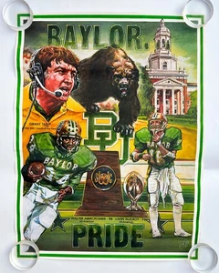 Vintage 1980 Baylor University Southwest Conference Champions Football Poster selten! - Bild 1 von 18