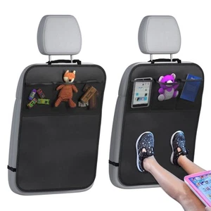 Back Seat Cover & Storage Organizer - 2 Pack Waterproof Kick Mats Protector - Picture 1 of 7