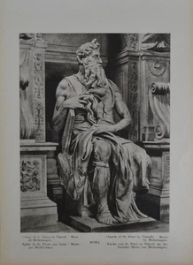 Antique Ancient Roman Architecture Trevi Fountain 1920 Italy Art Print - Picture 1 of 14