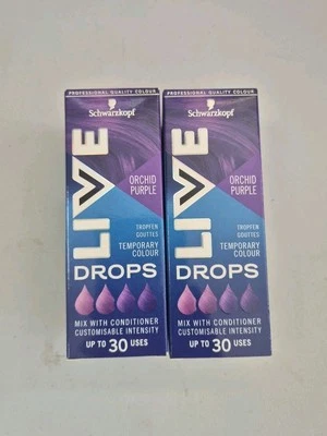 Schwarzkopf LIVE Colour Drops Temporary Colour Hair Dye Vegan Orchid Purple X2 - Image 1 of 4
