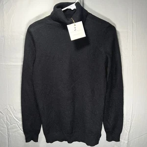 Maglione donna Belle France 2 strati 100% cashmere girocollo nero taglia M - Foto 1 di 10
