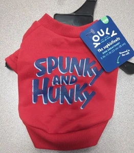 Youly The Sophisticate XXS Red 9-11in Dog Sweatshirt Spunky and Hunky Pet - Picture 1 of 2