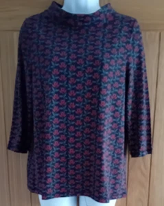 NEU Ex Seasalt Größe 10 Meergrünkohl Top marineblau rot - Bild 1 von 5