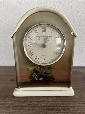 RARE Vineyard Blessings by Lisa White 7.5" Quartz Table Top Clock TESTED - Image 1 of 4