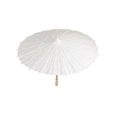 1 pieza Sombrilla de papel para decoración de fiestas festival resistente blanco paraguas boda Foto 1 de 3