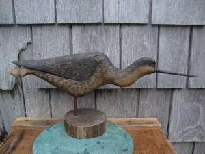 VINTAGE SHOREBIRD KÖDER FLATTIE KÖDER PRIMITIV ANTIK VOLKSKUNST - Bild 1 von 3