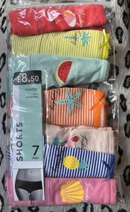George At Asda Days Of The Week Short / Pants / Knickers Size 8 -New In Pk - Picture 1 of 2