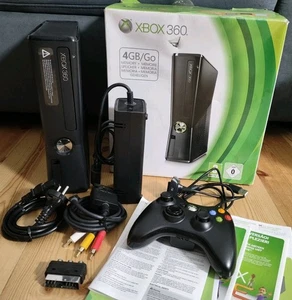 Microsoft Xbox 360 S Konsole Modell 1439 in OVP - Schwarz 4GB ⚡ - Bild 1 von 13