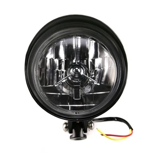 6" Black Bullet Headlight Head Light For Sportster Dyna Softail Chopper XL 883 - Bild 1 von 6