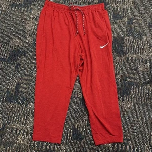 Nike Oklahoma Sooners Medium Capri Joggers Red Sweatpants 814687-698 - Picture 1 of 11