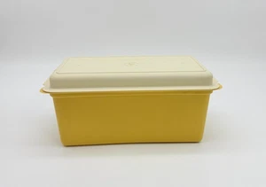 Vintage Ernte Gold Tupperware Brot Laib Halter Vorratsbehälter 171 172 Deckel - Bild 1 von 8