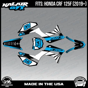Graphics Kit for Honda CRF125F (2019-2024) CRF 125F FH Series - Cyan - Picture 1 of 4