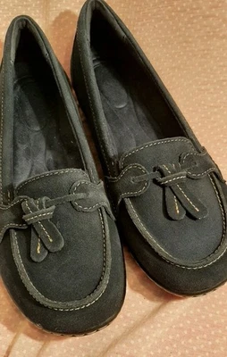  Blue Suede Flat Slip On Loafers Women Size US 9 - Image 1 of 4