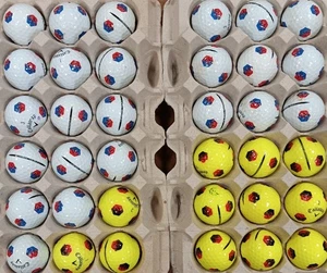 •• 36 RARE Callaway TRUVIS FiRE & iCE +Yellow VOLCANIC •• Good 3A Golf Balls! •• - Picture 1 of 5