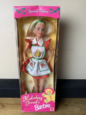 Muñeca Barbie rubia edición especial Holiday Treats con delantal 1997 Mattel 17236 LEER Foto 1 de 4