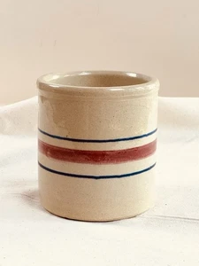 VTG Robinson Ransbottom Pottery RRP Roseville Ohio striped Jar Stoneware Crock - Picture 1 of 5