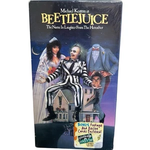 Beetlejuice 1988 VHS Factory Sealed with Warner Home Video Watermark HALLOWEEN - Picture 1 of 6