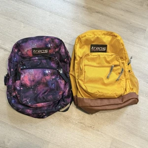 Lote de 2 Mochilas Trans By Jansport 15" Galaxy Cosmos Espacio Oro Amarillo - Imagen 1 de 21