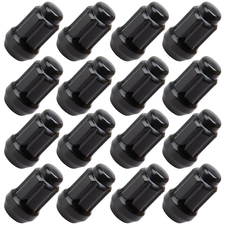 Set Tusk Tapered Spline Drive Lug Nut 12mm x 1.50mm Thread Pitch Black 16 pcs Foto 1 de 1